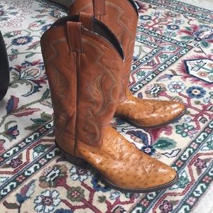 Justin full quill ostrich boots